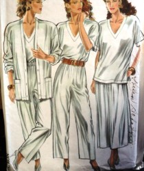 6258 NL SOFT JACKET,SS TOP,FLARE SKIRT,PANTS PATTERN 8-18